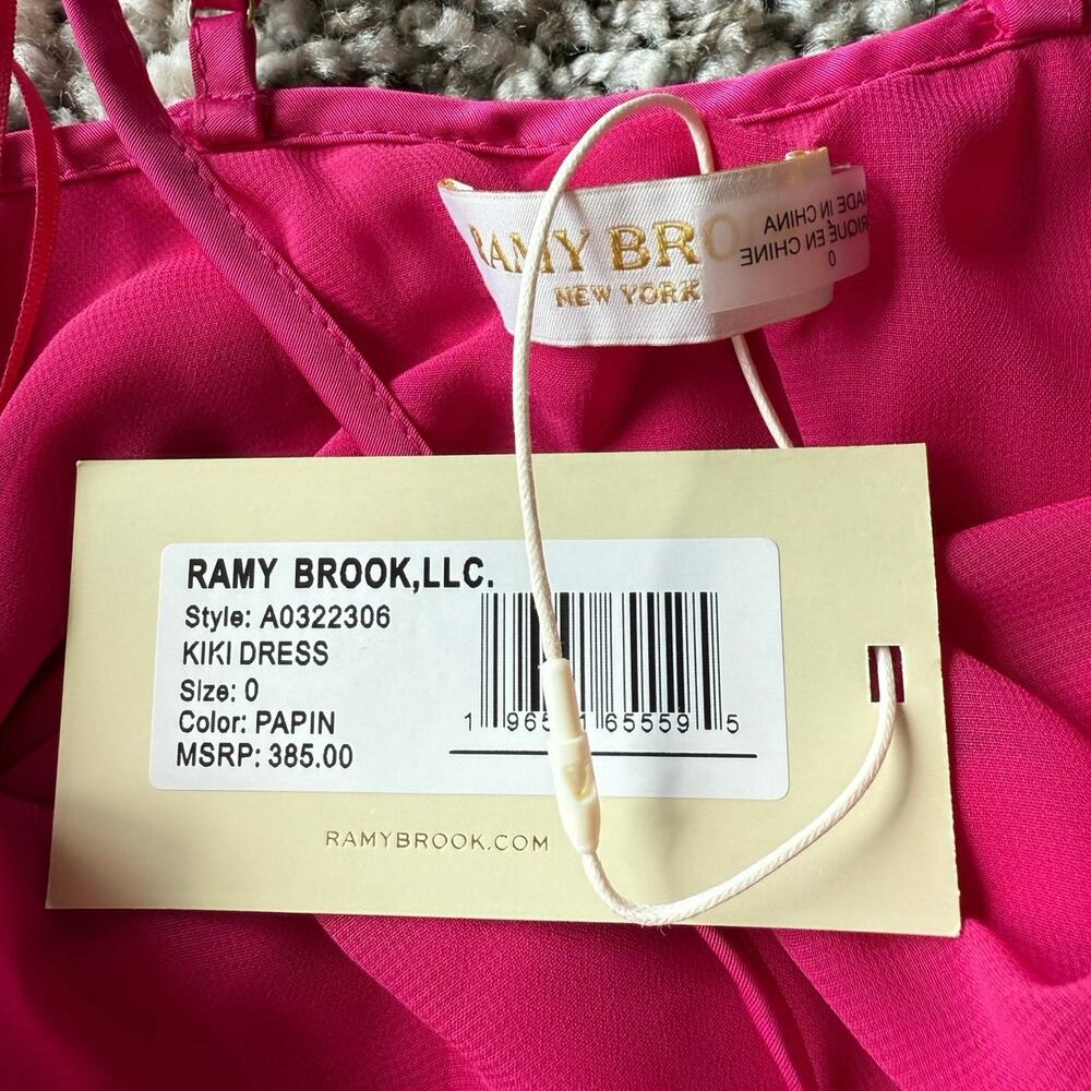 Ramy Brook Kiki size 0 Hot Pink Satin Bodycon Mini Dress NWT - Picture 3 of 11